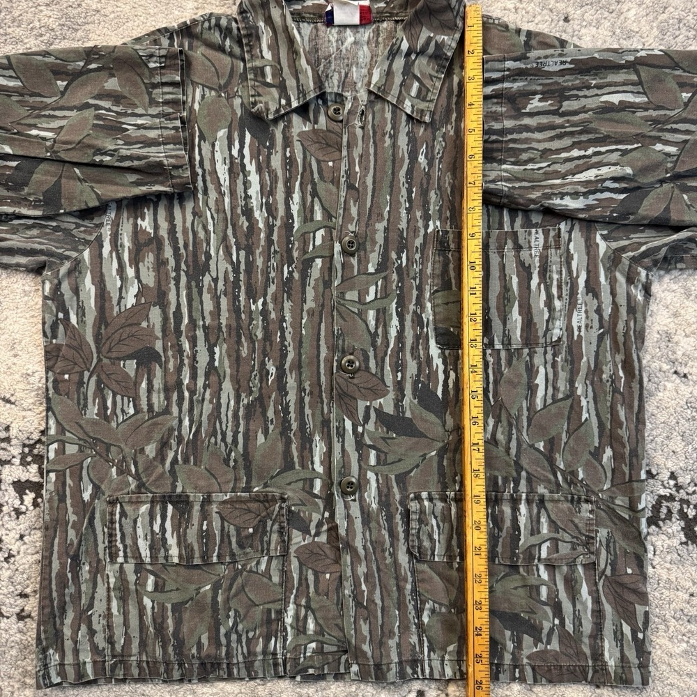 Vintage Sports Afield Shirt Mens Realtree Original Treebark Hunting Large 90s - Picture 9 of 10